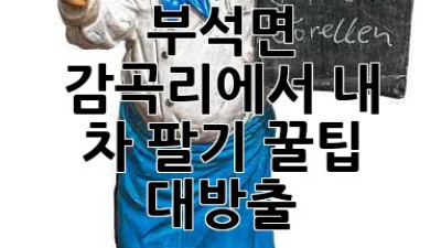 🚗 부석면 감곡리에서 내 차 팔기?! 꿀팁 대방출! 🍯